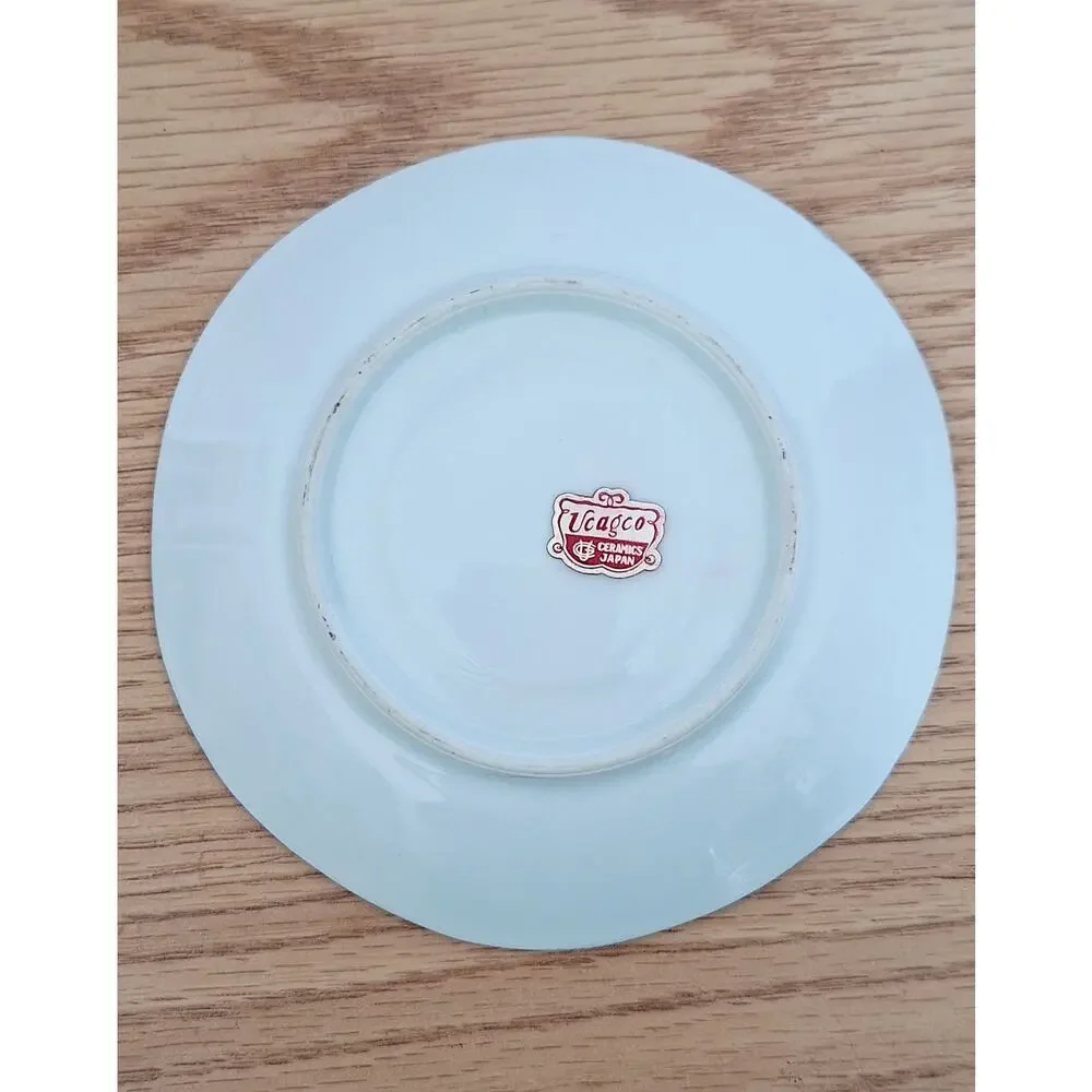 Ucagco China Replacement Saucer Blue Floral Gold Trim Vintage Japan Teacup Plate
